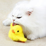 Little Yellow Duck Plush Doll Flapping Vibration Cat Interactive Toy Rechargeable