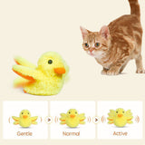 Little Yellow Duck Plush Doll Flapping Vibration Cat Interactive Toy Rechargeable