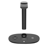 4-in-1 Qi Wireless Charging Station Fast Charger Charging Dock Stand for Apple Samsung-Black