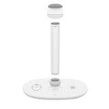 4-in-1 Qi Wireless Charging Station Fast Charger Charging Dock Stand for Apple Samsung-White