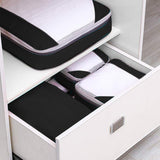 6 Pcs Set Packing Travel Storage Bags Clothes Packing Pouch Packing Organizers Black