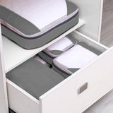 6 Pcs Set Packing Travel Storage Bags Clothes Packing Pouch Packing Organizers Grey