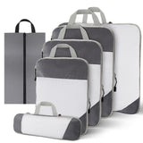 6 Pcs Set Packing Travel Storage Bags Clothes Packing Pouch Packing Organizers Grey