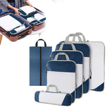 6 Pcs Set Packing Travel Storage Bags Clothes Packing Pouch Packing Organizers Navy