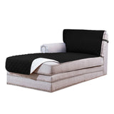 L Shaped Sectional Sofa Chaise Lounge Slipcover Sofa Protector-Black