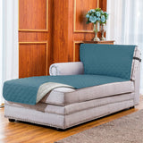L Shaped Sectional Sofa Chaise Lounge Slipcover Sofa Protector-Blue