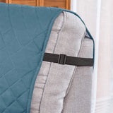 L Shaped Sectional Sofa Chaise Lounge Slipcover Sofa Protector-Blue