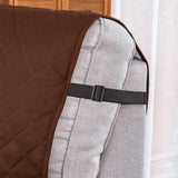 L Shaped Sectional Sofa Chaise Lounge Slipcover Sofa Protector-Coffee