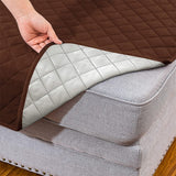 L Shaped Sectional Sofa Chaise Lounge Slipcover Sofa Protector-Coffee