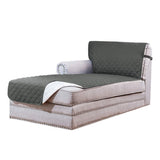 L Shaped Sectional Sofa Chaise Lounge Slipcover Sofa Protector-Grey
