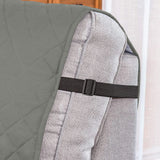 L Shaped Sectional Sofa Chaise Lounge Slipcover Sofa Protector-Grey