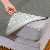 L Shaped Sectional Sofa Chaise Lounge Slipcover Sofa Protector-Grey