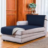 L Shaped Sectional Sofa Chaise Lounge Slipcover Sofa Protector-Navy