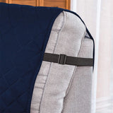L Shaped Sectional Sofa Chaise Lounge Slipcover Sofa Protector-Navy