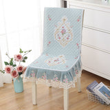 2Pcs Siamese Chair Cover Non-Slip Thickened Stretch Slipcover Seat Covers Light Blue