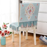 2Pcs Siamese Chair Cover Non-Slip Thickened Stretch Slipcover Seat Covers Light Blue