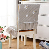 2Pcs Siamese Chair Cover Non-Slip Thickened Stretch Slipcover Seat Covers Light Gray