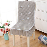 2Pcs Siamese Chair Cover Non-Slip Thickened Stretch Slipcover Seat Covers Light Gray