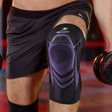 Pair of Knee Brace Knee Compression Sleeve Sports Silicone Knee Support Purple