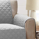 Recliner Cover Furniture Protector Soft and Comfortable Pet Sofa Cover Gray
