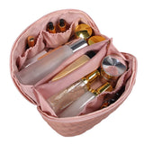 FancyGrab Women Cosmetic Bags Travel Cosmetic Bag For Women PU Leather Skincare Bags Toiletry Bag Pink