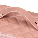 FancyGrab Women Cosmetic Bags Travel Cosmetic Bag For Women PU Leather Skincare Bags Toiletry Bag Pink