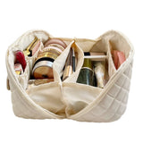 FancyGrab Women Cosmetic Bags Travel Cosmetic Bag For Women PU Leather Skincare Bags Toiletry Bag White