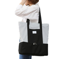 FancyGrab Dual Compartment Insulated Lunch Bag Picnic Cooler Bag Portable Tote Handbag