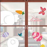 FancyGrab Set of 9 Sheets Double Sided Printed Easter Window Cling Stickers Easter Bunny Decal Home Decor Style 1