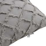 FancyGrab 2Pcs Cotton Linen Pillowcase Cushion Covers Sofa Throw Pillow Cases Grey