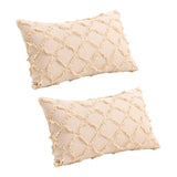FancyGrab 2Pcs Cotton Linen Pillowcase Cushion Covers Sofa Throw Pillow Cases Khaki