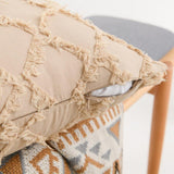 FancyGrab 2Pcs Cotton Linen Pillowcase Cushion Covers Sofa Throw Pillow Cases Khaki