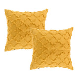 FancyGrab 2Pcs Cotton Linen Pillowcase Cushion Covers Sofa Throw Pillow Cases Yellow