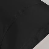 FancyGrab Envelope Pillow Cover Silky Satin Pillow Case Long Pillowcase Black