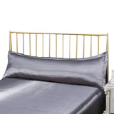 FancyGrab Envelope Pillow Cover Silky Satin Pillow Case Long Pillowcase Silver Grey
