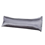 FancyGrab Envelope Pillow Cover Silky Satin Pillow Case Long Pillowcase Silver Grey