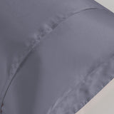 FancyGrab Envelope Pillow Cover Silky Satin Pillow Case Long Pillowcase Silver Grey