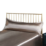 FancyGrab Envelope Pillow Cover Silky Satin Pillow Case Long Pillowcase Light Brown