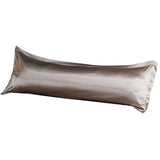 FancyGrab Envelope Pillow Cover Silky Satin Pillow Case Long Pillowcase Light Brown