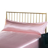 FancyGrab Envelope Pillow Cover Silky Satin Pillow Case Long Pillowcase Pink