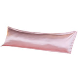 FancyGrab Envelope Pillow Cover Silky Satin Pillow Case Long Pillowcase Pink