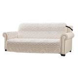 T-shaped Recliner Couch Cover Lift Reclining Recliner Chair Cover Recliner Cushion Slipcover Beige