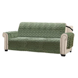 T-shaped Recliner Couch Cover Lift Reclining Recliner Chair Cover Recliner Cushion Slipcover Green