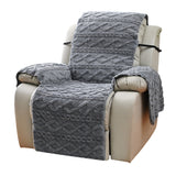 T-shaped Recliner Couch Cover Lift Reclining Recliner Chair Cover Recliner Cushion Slipcover Grey