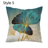 2Pcs Pillow Cover Farhouse Ginkgo Leaf Plant Leaves Pillow Cushion Cover Style 1
