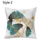2Pcs Pillow Cover Farhouse Ginkgo Leaf Plant Leaves Pillow Cushion Cover Style 2