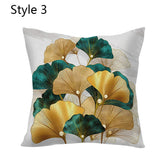 2Pcs Pillow Cover Farhouse Ginkgo Leaf Plant Leaves Pillow Cushion Cover Style 2