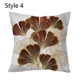 2Pcs Pillow Cover Farhouse Ginkgo Leaf Plant Leaves Pillow Cushion Cover Style 3
