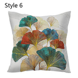 2Pcs Pillow Cover Farhouse Ginkgo Leaf Plant Leaves Pillow Cushion Cover Style 3