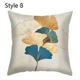 2Pcs Pillow Cover Farhouse Ginkgo Leaf Plant Leaves Pillow Cushion Cover Style 4